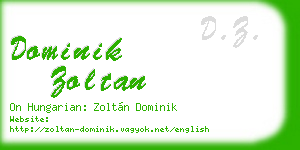 dominik zoltan business card